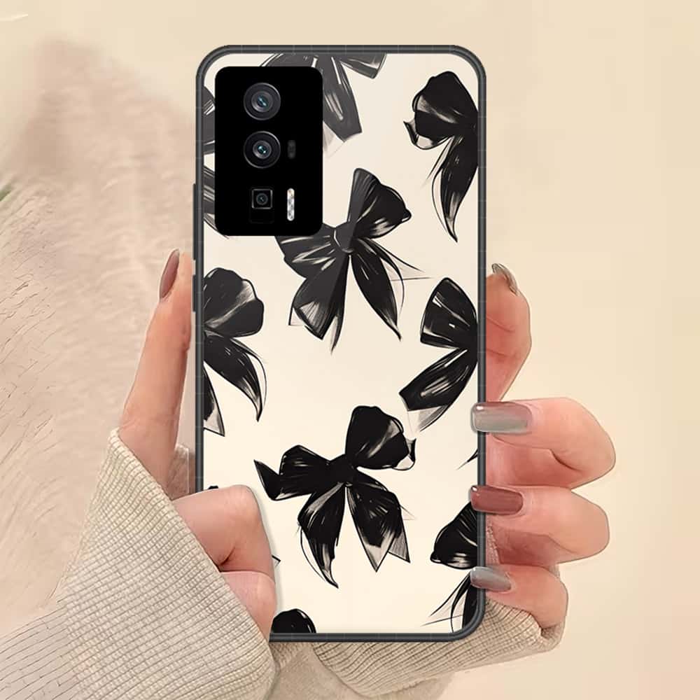 Xiaomi Redmi K60 Pro Cover - ONation Bow Series - HQ Ultra Shine Premium Infinity Glass Soft Silicon Borders Case
