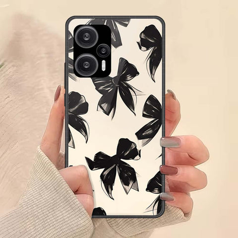 Xiaomi Poco F5 Cover - ONation Bow Series - HQ Ultra Shine Premium Infinity Glass Soft Silicon Borders Case