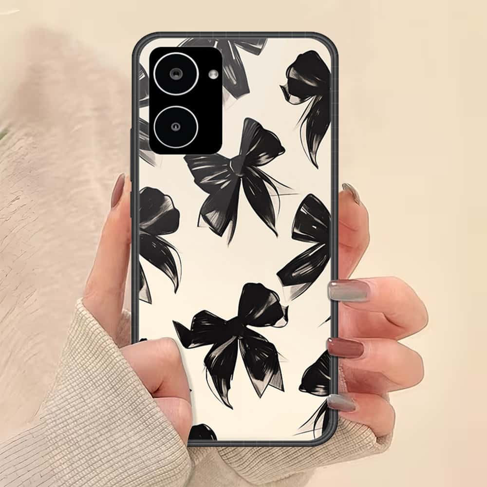 Realme 10 Cover - ONation Bow Series - HQ Ultra Shine Premium Infinity Glass Soft Silicon Borders Case