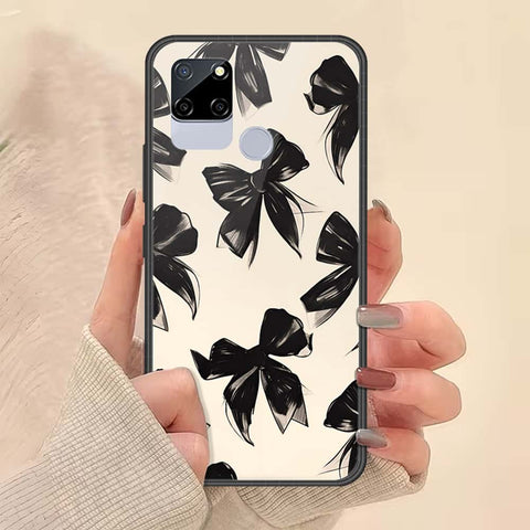 Realme C12 Cover - ONation Bow Series - HQ Ultra Shine Premium Infinity Glass Soft Silicon Borders Case