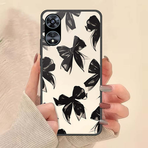 Oppo A58 4G Cover - ONation Bow Series - HQ Ultra Shine Premium Infinity Glass Soft Silicon Borders Case