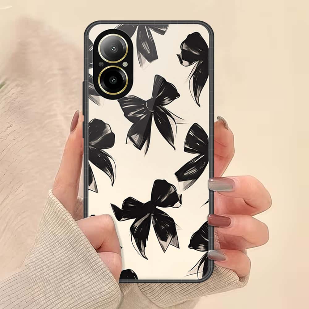 Realme C67 4G Cover - ONation Bow Series - HQ Ultra Shine Premium Infinity Glass Soft Silicon Borders Case