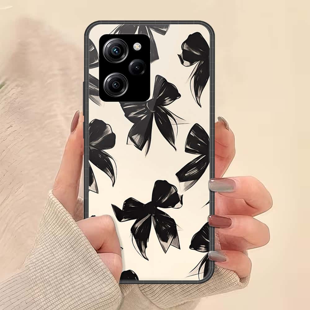 Xiaomi Poco X5 Pro Cover - ONation Bow Series - HQ Ultra Shine Premium Infinity Glass Soft Silicon Borders Case