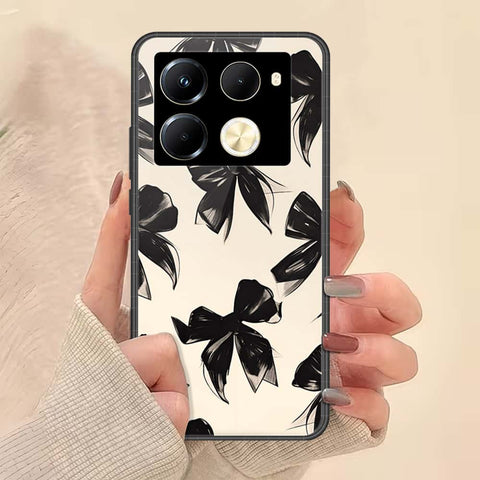 Infinix Note 40 Pro Cover - ONation Bow Series - HQ Ultra Shine Premium Infinity Glass Soft Silicon Borders Case