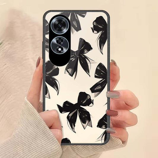 Oppo A60 Cover - ONation Bow Series - HQ Ultra Shine Premium Infinity Glass Soft Silicon Borders Case