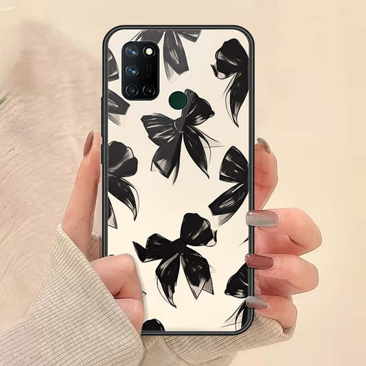 Realme 7i Cover - ONation Bow Series - HQ Ultra Shine Premium Infinity Glass Soft Silicon Borders Case