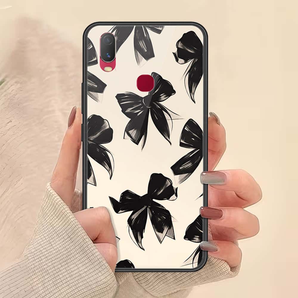 Vivo Y11 2019 Cover - ONation Bow Series - HQ Ultra Shine Premium Infinity Glass Soft Silicon Borders Case