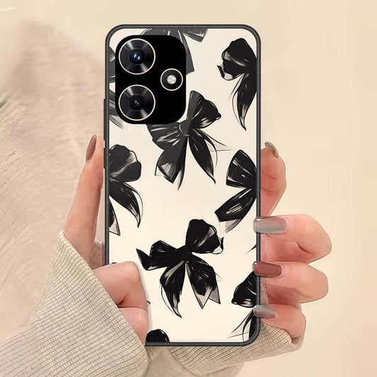 Infinix Hot 30i Cover - ONation Bow Series - HQ Ultra Shine Premium Infinity Glass Soft Silicon Borders Case