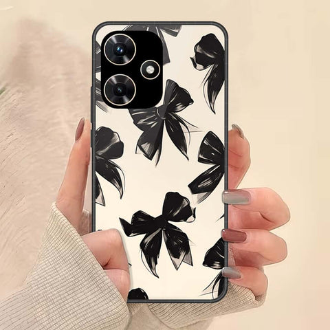 Infinix Hot 30i Cover - ONation Bow Series - HQ Ultra Shine Premium Infinity Glass Soft Silicon Borders Case