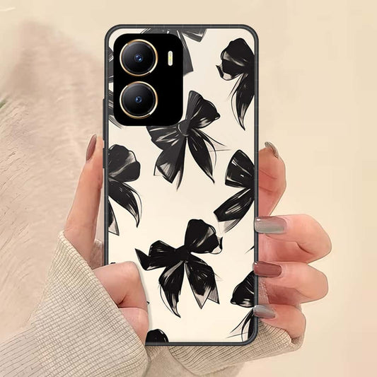 Vivo iQOOZ7i Cover - ONation Bow Series - HQ Ultra Shine Premium Infinity Glass Soft Silicon Borders Case