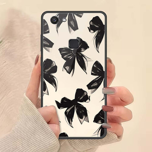 Vivo Y75 Cover - ONation Bow Series - HQ Ultra Shine Premium Infinity Glass Soft Silicon Borders Case