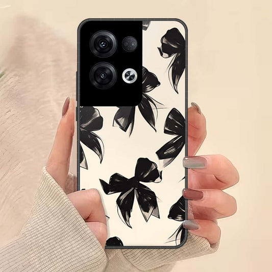 Oppo Reno 8 Pro Plus Cover - ONation Bow Series - HQ Ultra Shine Premium Infinity Glass Soft Silicon Borders Case
