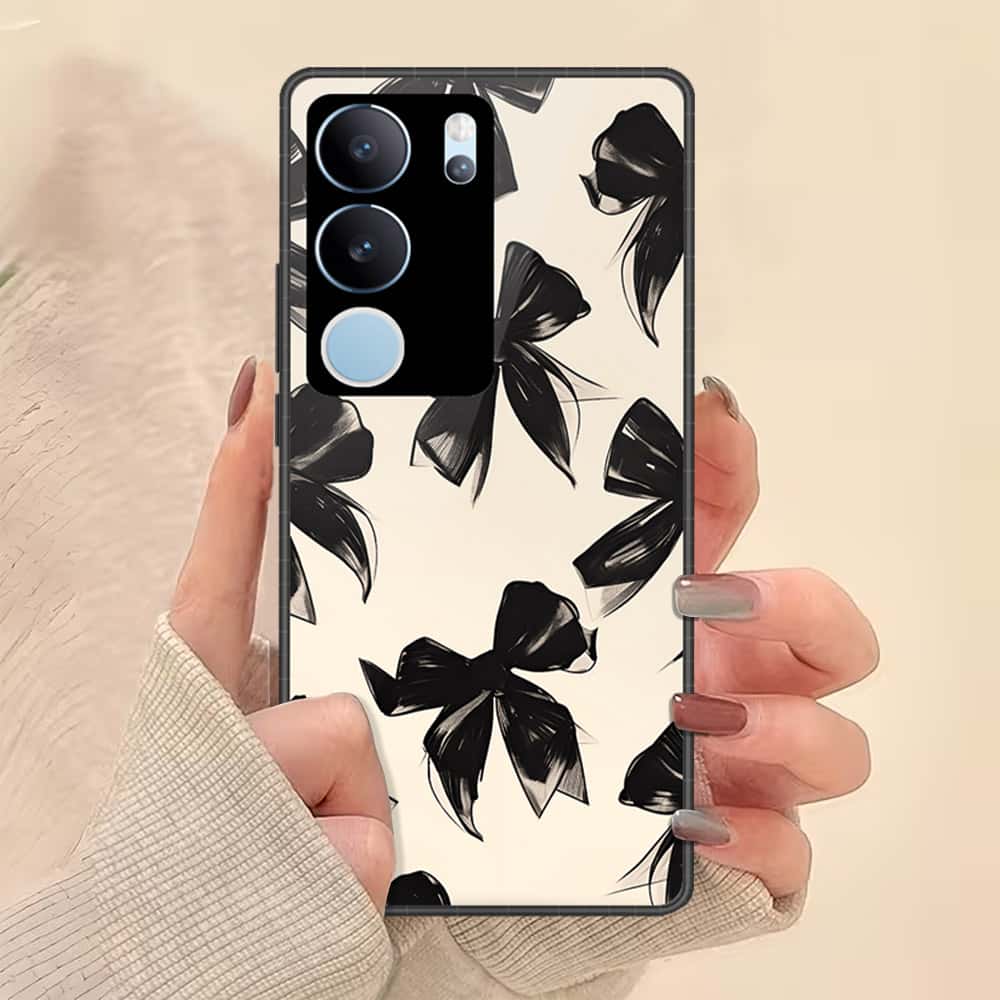 Vivo V29 Pro Cover - ONation Bow Series - HQ Ultra Shine Premium Infinity Glass Soft Silicon Borders Case