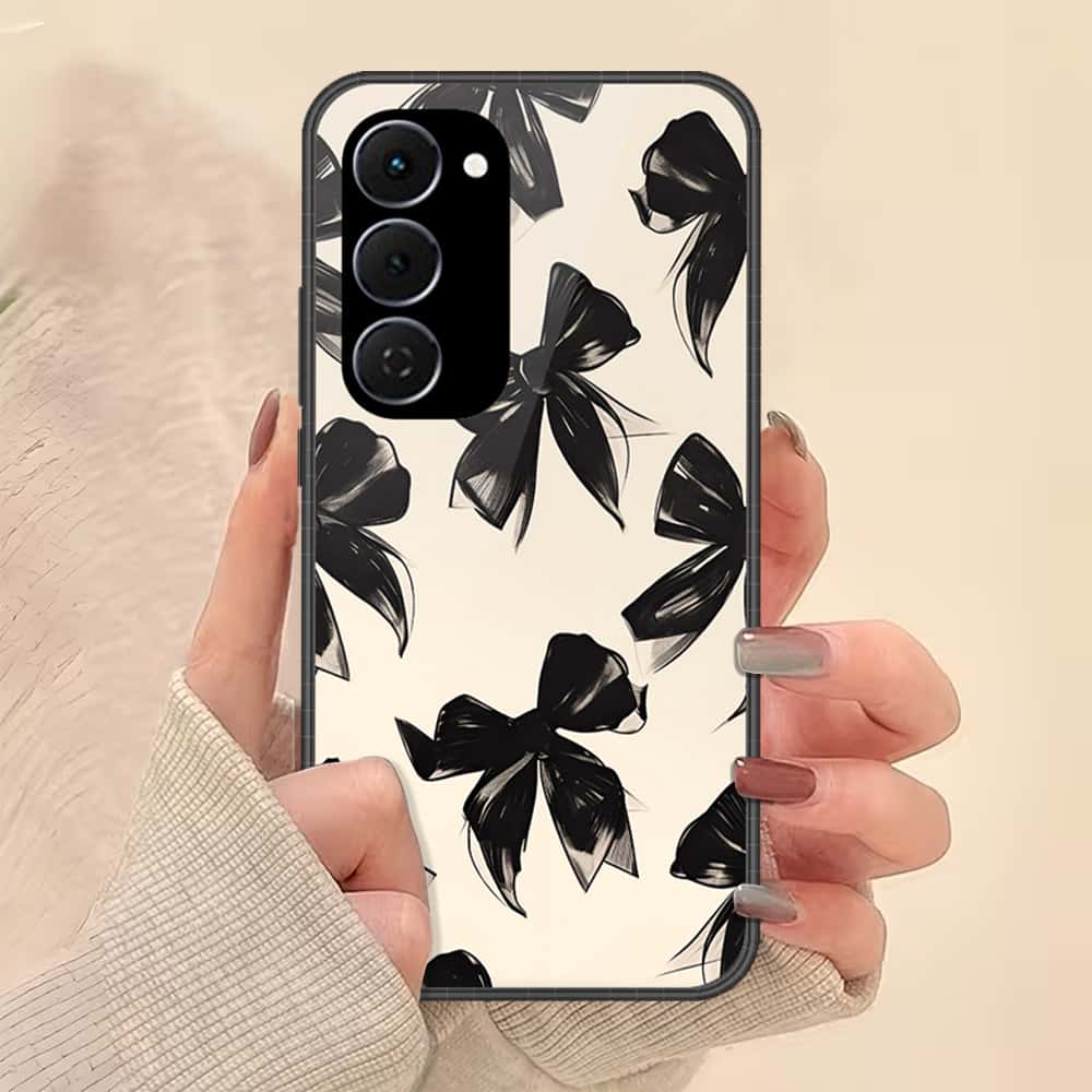 Tecno Spark 40 Pro Plus Cover - ONation Bow Series - HQ Ultra Shine Premium Infinity Glass Soft Silicon Borders Case