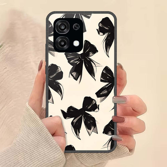 Oppo F31 Cover - ONation Bow Series - HQ Ultra Shine Premium Infinity Glass Soft Silicon Borders Case