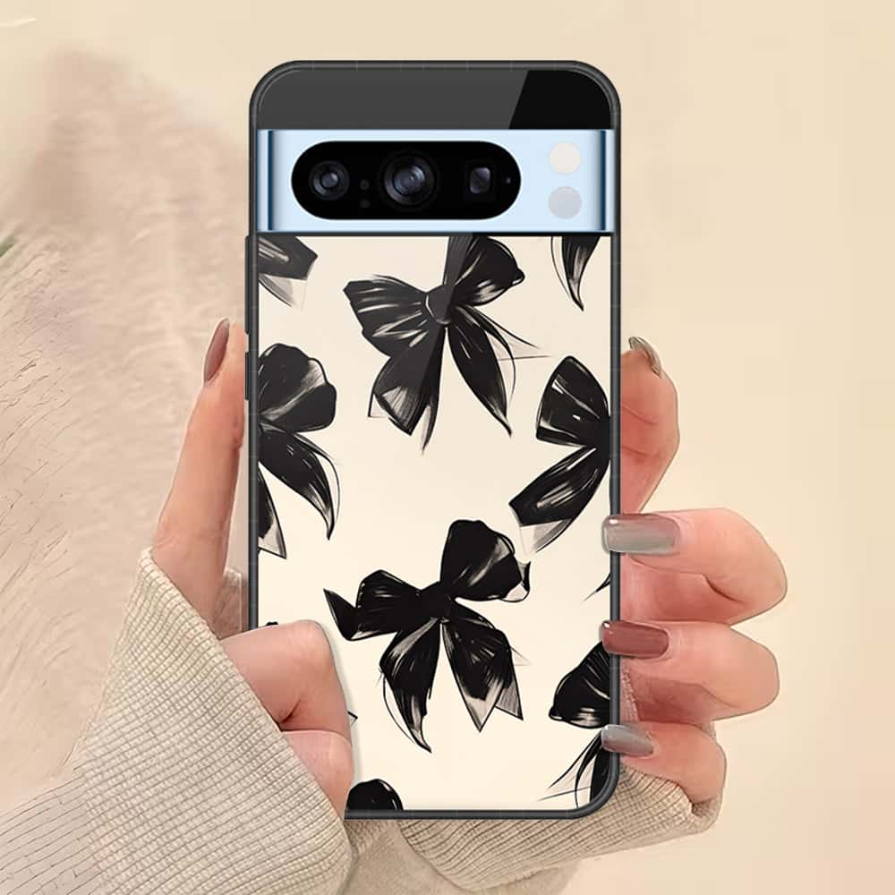 Google Pixel 8 Pro Cover - ONation Bow Series - HQ Ultra Shine Premium Infinity Glass Soft Silicon Borders Case