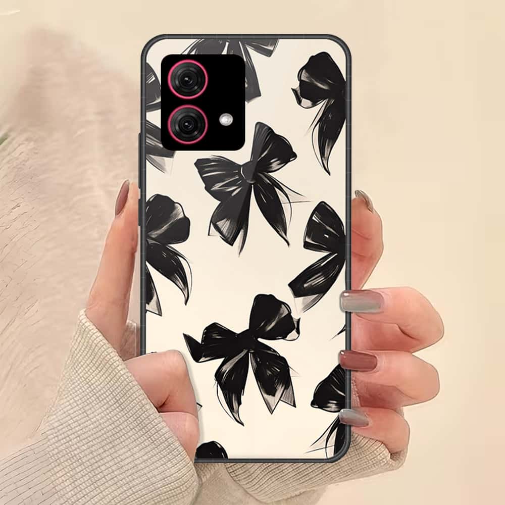 Motorola Moto G84 Cover - ONation Bow Series - HQ Ultra Shine Premium Infinity Glass Soft Silicon Borders Case
