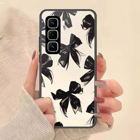 Infinix Hot 60 Pro Plus Cover - ONation Bow Series - HQ Ultra Shine Premium Infinity Glass Soft Silicon Borders Case