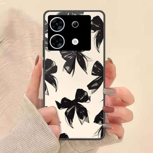 Infinix Zero 30 5G Cover - ONation Bow Series - HQ Ultra Shine Premium Infinity Glass Soft Silicon Borders Case