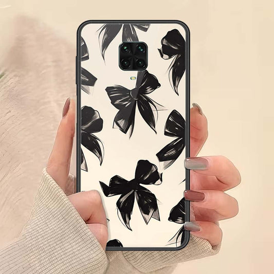 Xiaomi Redmi Note 9S Cover - ONation Bow Series - HQ Ultra Shine Premium Infinity Glass Soft Silicon Borders Case