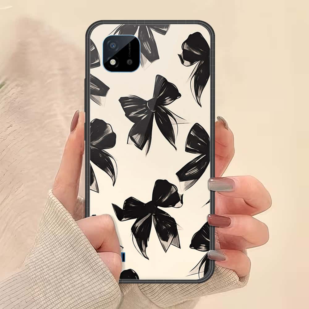 Realme C20A Cover - ONation Bow Series - HQ Ultra Shine Premium Infinity Glass Soft Silicon Borders Case