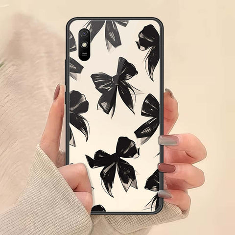 Xiaomi Redmi 9A Cover - ONation Bow Series - HQ Ultra Shine Premium Infinity Glass Soft Silicon Borders Case