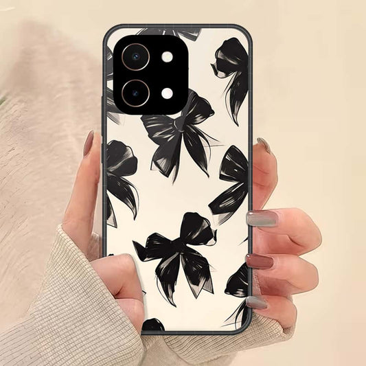 Vivo Y28 4G Cover - ONation Bow Series - HQ Ultra Shine Premium Infinity Glass Soft Silicon Borders Case