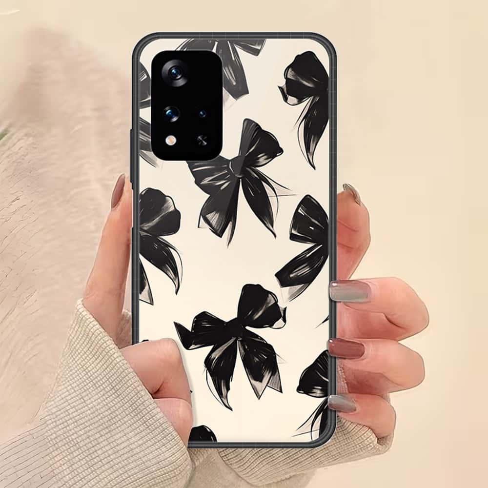 Xiaomi Redmi Note 11 5G Cover - ONation Bow Series - HQ Ultra Shine Premium Infinity Glass Soft Silicon Borders Case
