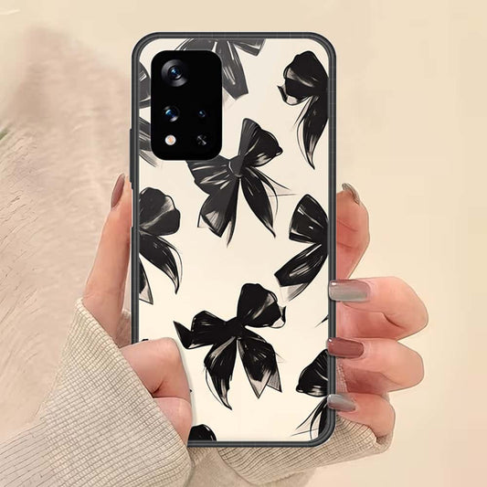 Xiaomi Redmi Note 11 5G Cover - ONation Bow Series - HQ Ultra Shine Premium Infinity Glass Soft Silicon Borders Case