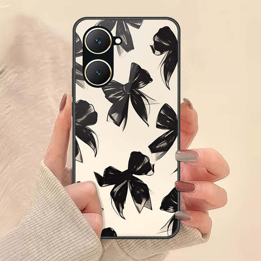 Vivo Y18 Cover - ONation Bow Series - HQ Ultra Shine Premium Infinity Glass Soft Silicon Borders Case