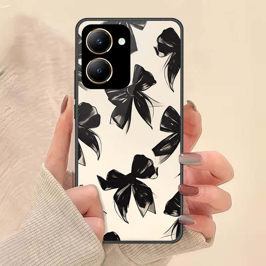 Vivo Y27s Cover - ONation Bow Series - HQ Ultra Shine Premium Infinity Glass Soft Silicon Borders Case