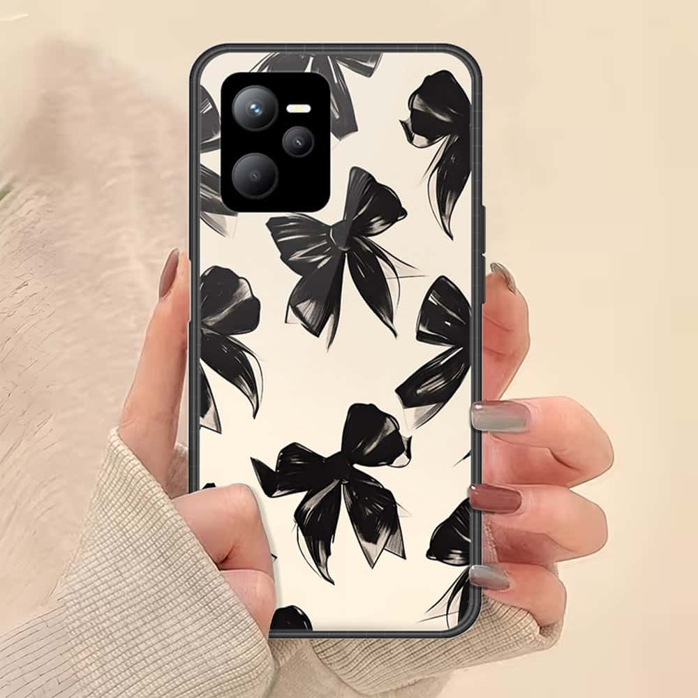 Realme Narzo 50A Prime Cover - ONation Bow Series - HQ Ultra Shine Premium Infinity Glass Soft Silicon Borders Case