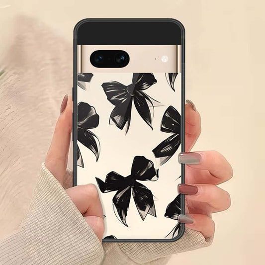 Google Pixel 7 Cover - ONation Bow Series - HQ Ultra Shine Premium Infinity Glass Soft Silicon Borders Case