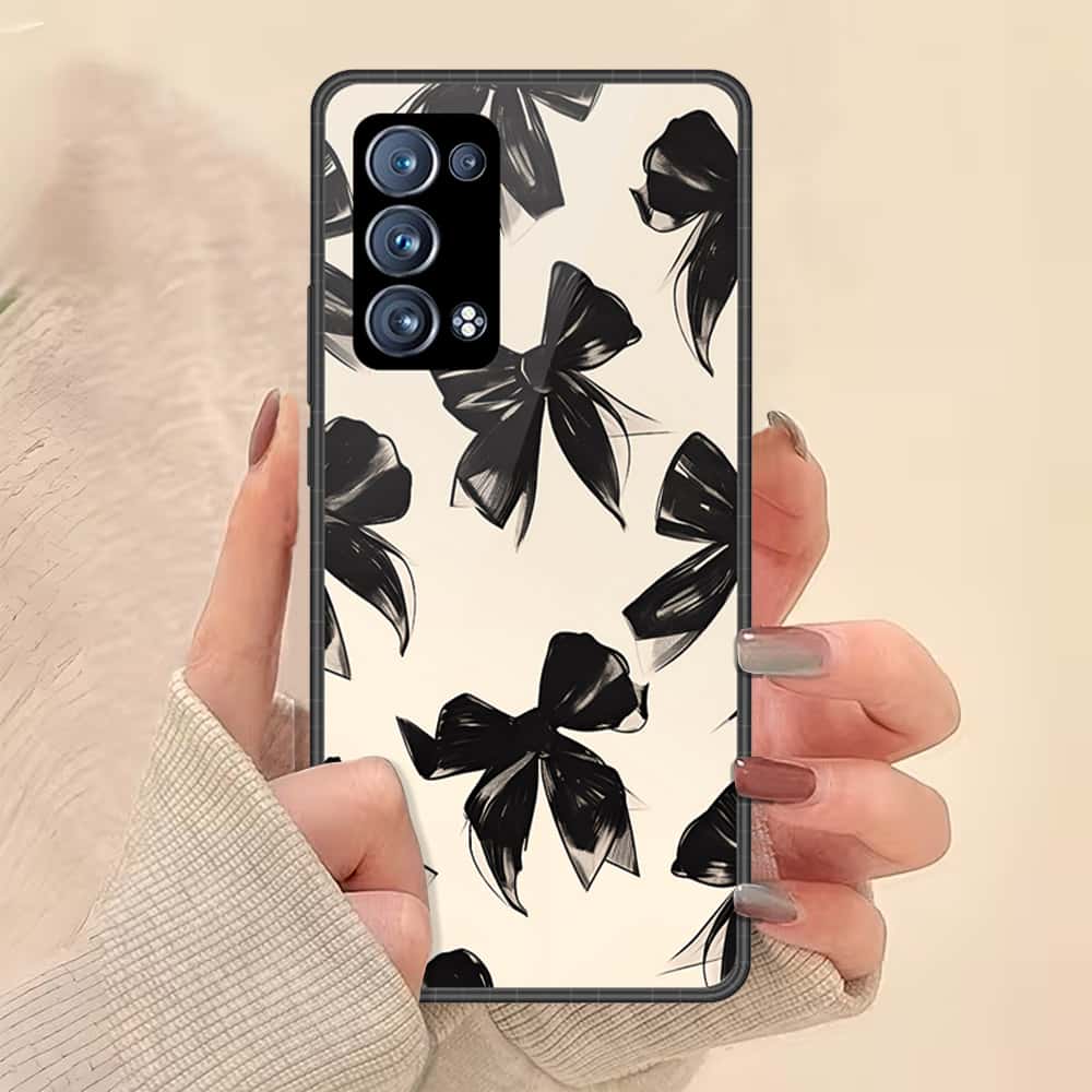 Oppo Reno 6 Pro Plus Cover - ONation Bow Series - HQ Ultra Shine Premium Infinity Glass Soft Silicon Borders Case