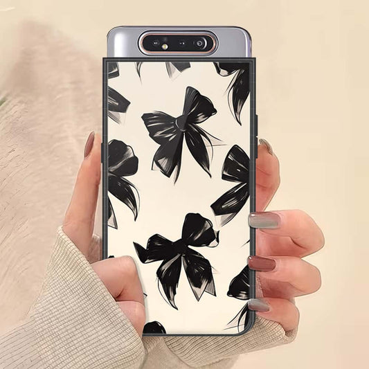 Samsung Galaxy A90 Cover - ONation Bow Series - HQ Ultra Shine Premium Infinity Glass Soft Silicon Borders Case