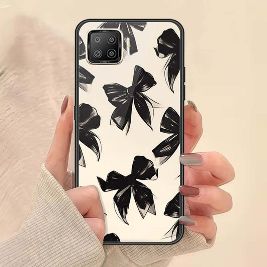 Oppo Reno4 Lite Cover - ONation Bow Series - HQ Ultra Shine Premium Infinity Glass Soft Silicon Borders Case