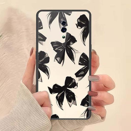 Oppo Reno Cover - ONation Bow Series - HQ Ultra Shine Premium Infinity Glass Soft Silicon Borders Case