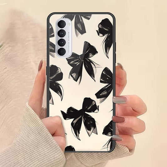 Oppo Reno 4 Pro Cover - ONation Bow Series - HQ Ultra Shine Premium Infinity Glass Soft Silicon Borders Case