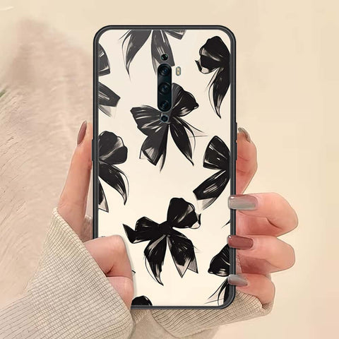 Oppo Reno 2F Cover - ONation Bow Series - HQ Ultra Shine Premium Infinity Glass Soft Silicon Borders Case