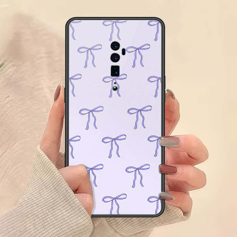 Oppo Reno 10x Zoom Cover - ONation Bow Series - HQ Ultra Shine Premium Infinity Glass Soft Silicon Borders Case