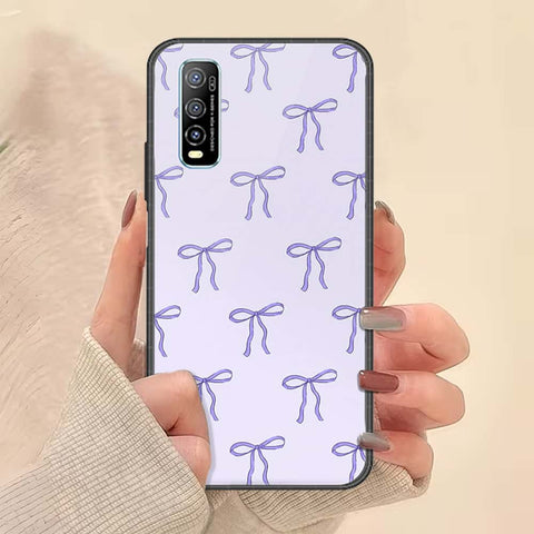 Vivo Y70s Cover - ONation Bow Series - HQ Ultra Shine Premium Infinity Glass Soft Silicon Borders Case