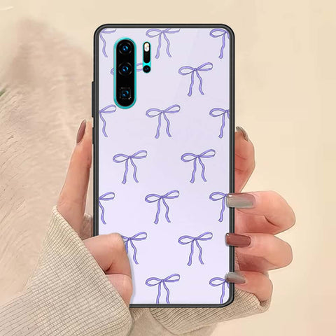Huawei P30 Pro Cover - ONation Bow Series - HQ Ultra Shine Premium Infinity Glass Soft Silicon Borders Case