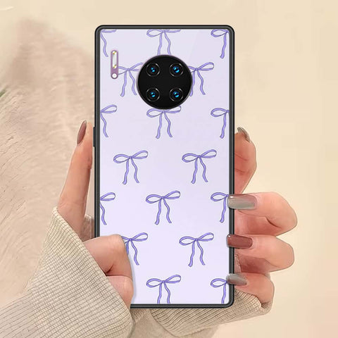 Huawei Mate 30 Pro Cover - ONation Bow Series - HQ Ultra Shine Premium Infinity Glass Soft Silicon Borders Case