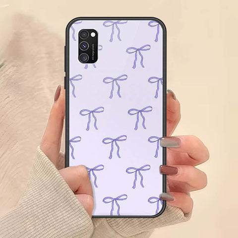 Samsung Galaxy A02s Cover - ONation Bow Series - HQ Ultra Shine Premium Infinity Glass Soft Silicon Borders Case