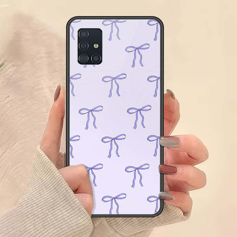 Samsung Galaxy A51 Cover - ONation Bow Series - HQ Ultra Shine Premium Infinity Glass Soft Silicon Borders Case