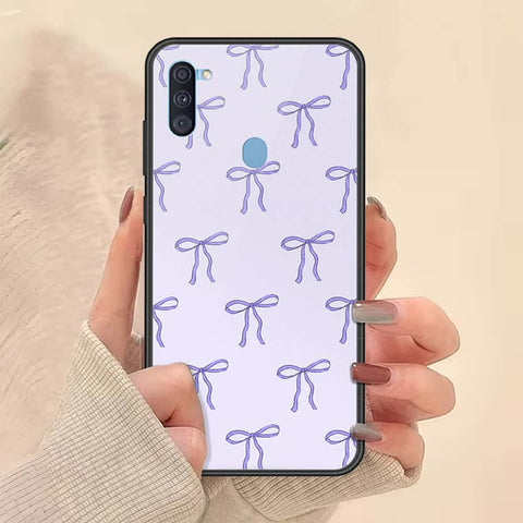Samsung Galaxy M11 Cover - ONation Bow Series - HQ Ultra Shine Premium Infinity Glass Soft Silicon Borders Case