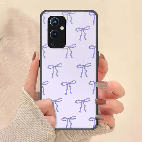 OnePlus 9 Cover - ONation Bow Series - HQ Ultra Shine Premium Infinity Glass Soft Silicon Borders Case