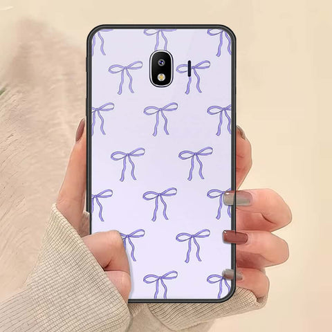 Samsung Galaxy J4 2018 Cover - ONation Bow Series - HQ Ultra Shine Premium Infinity Glass Soft Silicon Borders Case