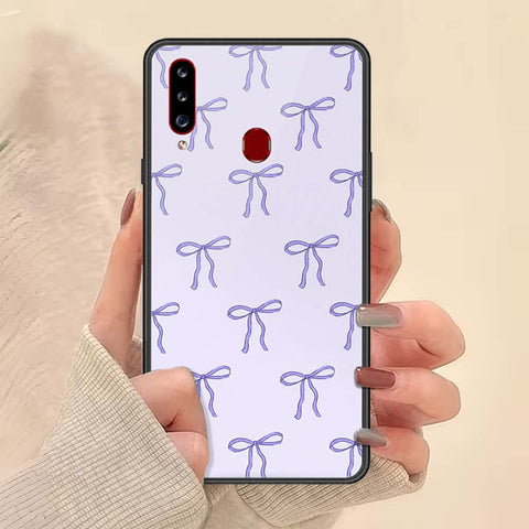 Samsung Galaxy A20s Cover - ONation Bow Series - HQ Ultra Shine Premium Infinity Glass Soft Silicon Borders Case