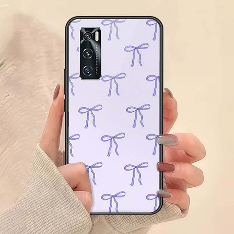 Vivo V20 SE Cover - ONation Bow Series - HQ Ultra Shine Premium Infinity Glass Soft Silicon Borders Case